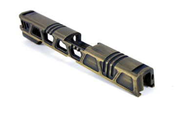 Image of Gun Cuts Cyberpunk for Sig Sauer P320 Full Size/M17, No Optic Cut, Battleworn Gold, GC-P320F-CYB-GOLBW-NO
