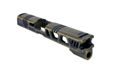 Image of Gun Cuts Cyberpunk for Sig Sauer P320 Full Size/M17, No Optic Cut, Battleworn Gold, GC-P320F-CYB-GOLBW-NO