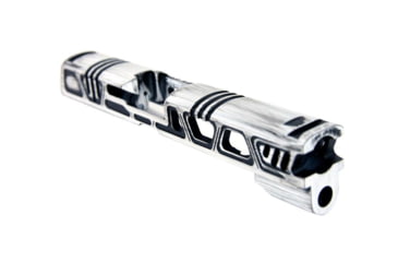 Image of Gun Cuts Cyberpunk for Sig Sauer P320 Full Size/M17, No Optic Cut, Battleworn White, GC-P320F-CYB-SWHBW-NO