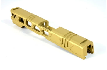Image of Gun Cuts Cyberpunk for Sig Sauer P320 Full Size/M17, No Optic Cut, Gold, GC-P320F-CYB-GOL-NO
