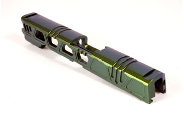Image of Gun Cuts Cyberpunk for Sig Sauer P320 Full Size/M17, No Optic Cut, Radioactive Green, GC-P320F-CYB-RGR-NO