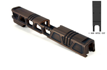 Image of Gun Cuts Cyberpunk for Sig Sauer P320 Full Size/M17, Optic Cut, Battleworn Copper, GC-P320F-CYB-COPBW-RMR