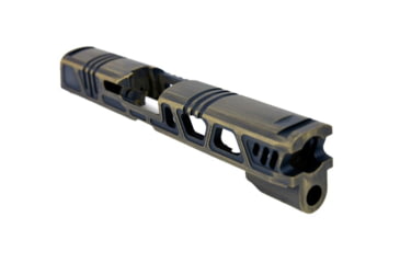 Image of Gun Cuts Cyberpunk for Sig Sauer P320 Full Size/M17, Optic Cut, Battleworn Gold, GC-P320F-CYB-GOLBW-RMR