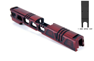 Image of Gun Cuts Cyberpunk for Sig Sauer P320 Full Size/M17, Optic Cut, Battleworn USMC Red, GC-P320F-CYB-UREBW-RMR