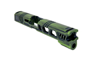 Image of Gun Cuts Cyberpunk for Sig Sauer P320 Full Size/M17, Optic Cut, Battleworn Zombie Green, GC-P320F-CYB-ZGRBW-RMR