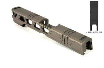 Image of Gun Cuts Cyberpunk for Sig Sauer P320 Full Size/M17, Optic Cut, Burnt Bronze, GC-P320F-CYB-BBR-RMR