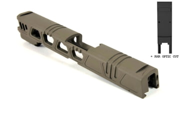 Image of Gun Cuts Cyberpunk for Sig Sauer P320 Full Size/M17, Optic Cut, Flat Dark Earth, GC-P320F-CYB-FDE-RMR