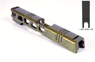 Image of Gun Cuts Cyberpunk for Sig Sauer P320 Full Size/M17, Optic Cut, Leprechaun Gold, GC-P320F-CYB-LGO-RMR