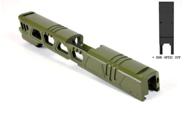 Image of Gun Cuts Cyberpunk for Sig Sauer P320 Full Size/M17, Optic Cut, Noveske Bazooka Green, GC-P320F-CYB-NBG-RMR