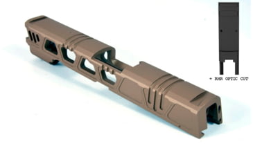 Image of Gun Cuts Cyberpunk for Sig Sauer P320 Full Size/M17, Optic Cut, Smoked Bronze, GC-P320F-CYB-SBR-RMR