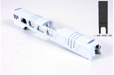 Image of Gun Cuts Cyberpunk for Sig Sauer P320 Full Size/M17, Optic Cut, Stormtooper White, GC-P320F-CYB-SWH-RMR