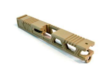 Image of Gun Cuts Cyberpunk Slide for Glock 19, No Optic Cut, Desert Sand, GC-G19-CYB-DSA-NO