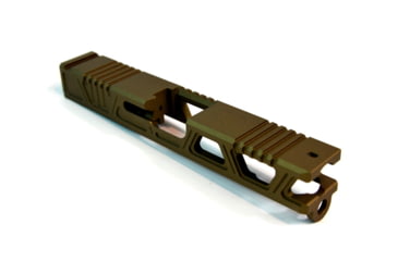 Image of Gun Cuts Cyberpunk Slide for Glock 19, Optic Cut, Burnt Bronze, GC-G19-CYB-BBR-RMR