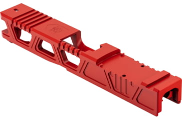 Image of Gun Cuts Cyberpunk Slide for Glock 19, Optic Cut, USMC Red, GC-G19-CYB-URE-RMR