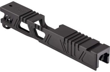 Image of Gun Cuts Cyberpunk Slide for Glock 43/43X, No Optic Cut, Graphite Black, GC-G43-CYB-GBL-NO