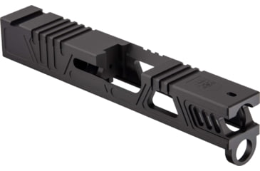 Image of Gun Cuts Cyberpunk Slide for Glock 43/43X, No Optic Cut, Graphite Black, GC-G43-CYB-GBL-NO