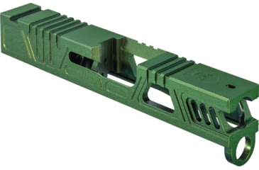 Image of Gun Cuts Cyberpunk Slide for Glock 43/43X, No Optic Cut, Radioactive Green, GC-G43-CYB-RGR-NO