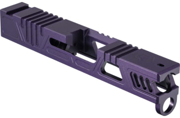 Image of Gun Cuts Cyberpunk Slide for Glock 43/43X, No Optic Cut, Royal Purple, GC-G43-CYB-RPR-NO