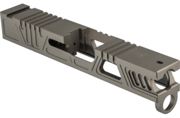 Image of Gun Cuts Cyberpunk Slide for Glock 43/43X, No Optic Cut, Smoked Bronze, GC-G43-CYB-SBR-NO