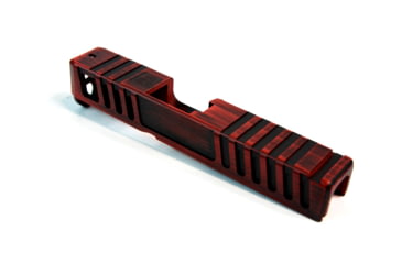 Image of Gun Cuts Juggernaut Slide for Glock 26, No Optic Cut, Battleworn USMC Red, GC-G26-JUG-UREBW-NO