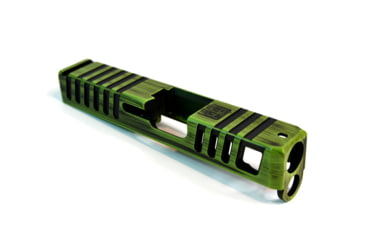 Image of Gun Cuts Juggernaut Slide for Glock 26, No Optic Cut, Battleworn Zombie Green, GC-G26-JUG-ZGRBW-NO