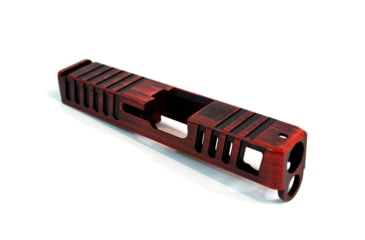 Image of Gun Cuts Juggernaut Slide for Glock 26, Optic Cut, Battleworn USMC Red, GC-G26-JUG-UREBW-RMR