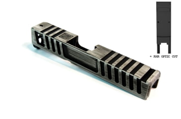 Image of Gun Cuts Juggernaut Slide for Glock 26, Optic Cut, Battleworn White, GC-G26-JUG-SWHBW-RMR