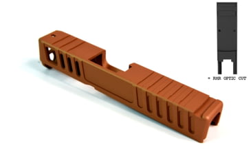 Image of Gun Cuts Juggernaut Slide for Glock 26, Optic Cut, Copper, GC-G26-JUG-COP-RMR