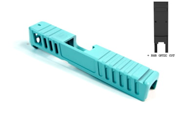Image of Gun Cuts Juggernaut Slide for Glock 26, Optic Cut, Robbins Egg Blue, GC-G26-JUG-REB-RMR