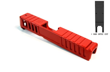 Image of Gun Cuts Juggernaut Slide for Glock 26, Optic Cut, USMC Red, GC-G26-JUG-URE-RMR