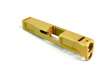 Image of Gun Cuts Raider Slide for Glock 26, No Optic Cut, Gold, GC-G26-RAI-GOL-NO