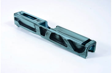 Image of Gun Cuts Roswell Slide for Glock 19, No Optic Cut, Battleworn Robbins Egg Blue, GC-G19-ROS-REBBW-NO