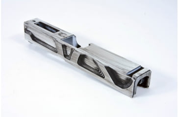 Image of Gun Cuts Roswell Slide for Glock 19, No Optic Cut, Battleworn White, GC-G19-ROS-SWHBW-NO