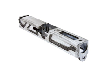 Image of Gun Cuts Roswell Slide for Glock 19, No Optic Cut, Battleworn White, GC-G19-ROS-SWHBW-NO