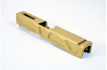 Image of Gun Cuts Roswell Slide for Glock 19, No Optic Cut, Gold, GC-G19-ROS-GOL-NO