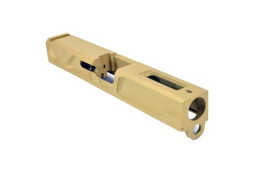 Image of Gun Cuts Roswell Slide for Glock 19, No Optic Cut, Gold, GC-G19-ROS-GOL-NO