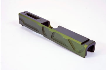 Image of Gun Cuts Roswell Slide for Glock 19, No Optic Cut, Radioactive Green, GC-G19-ROS-RGR-NO