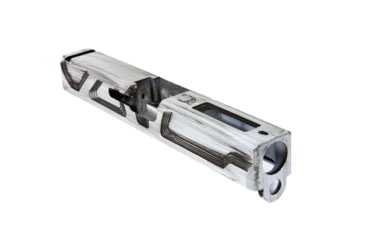 Image of Gun Cuts Roswell Slide for Glock 19, Optic Cut, Battleworn White, GC-G19-ROS-SWHBW-RMR