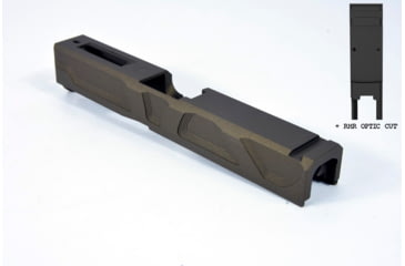 Image of Gun Cuts Roswell Slide for Glock 19, Optic Cut, Burnt Bronze, GC-G19-ROS-BBR-RMR