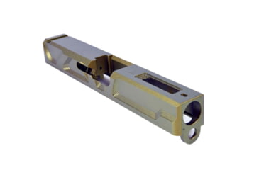 Image of Gun Cuts Roswell Slide for Glock 19, Optic Cut, Leprechaun Gold, GC-G19-ROS-LGO-RMR