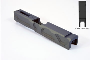 Image of Gun Cuts Roswell Slide for Glock 19, Optic Cut, Northern Lights, GC-G19-ROS-NLI-RMR