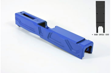 Image of Gun Cuts Roswell Slide for Glock 19, Optic Cut, NRA Blue, GC-G19-ROS-NBL-RMR
