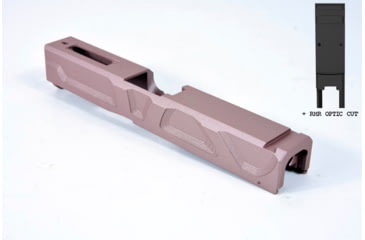 Image of Gun Cuts Roswell Slide for Glock 19, Optic Cut, Rose Gold, GC-G19-ROS-RGO-RMR