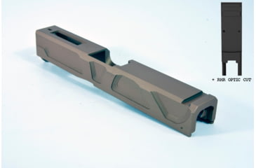Image of Gun Cuts Roswell Slide for Glock 19, Optic Cut, Smoked Bronze, GC-G19-ROS-SBR-RMR