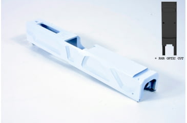 Image of Gun Cuts Roswell Slide for Glock 19, Optic Cut, Stormtooper White, GC-G19-ROS-SWH-RMR