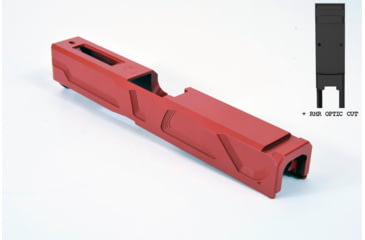 Image of Gun Cuts Roswell Slide for Glock 19, Optic Cut, USMC Red, GC-G19-ROS-URE-RMR