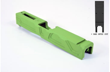 Image of Gun Cuts Roswell Slide for Glock 19, Optic Cut, Zombie Green, GC-G19-ROS-ZGR-RMR