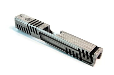Image of Gun Cuts Shift Slide for Glock 19, No Optic Cut, Battleworn White, GC-G19-SHF-SWHBW-NO