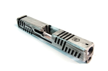 Image of Gun Cuts Shift Slide for Glock 19, No Optic Cut, Battleworn White, GC-G19-SHF-SWHBW-NO