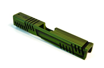 Image of Gun Cuts Shift Slide for Glock 19, No Optic Cut, Battleworn Zombie Green, GC-G19-SHF-ZGRBW-NO